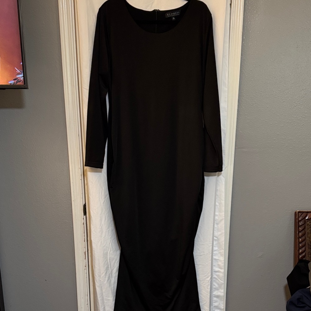 Eloquii Black Long Sleeve Dress